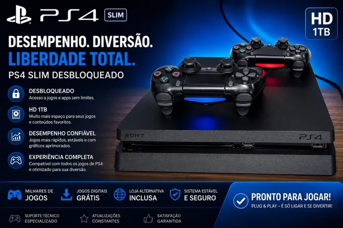 Ps4 Slim Desbloqueado 1Tb