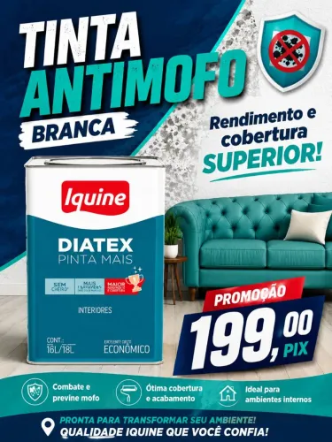 Tinta ANTIMOFO DIATEX IQUINE PROMOÇÃO 199.00
