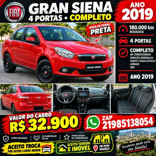 Fiat Grand Siena Attractive 1.0 Flex 8V 4P 2019