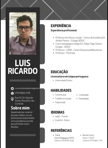 Professor de Português/ Redação.