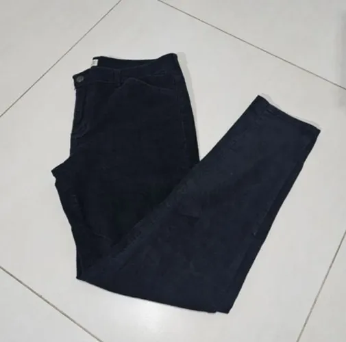 Calça zara canelada aveludado | basica reta Z1975