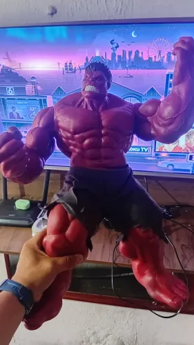 BONECO HULK VERMELHO 55CM GIGANTE TOP MARCA MIMO ORIGINAL