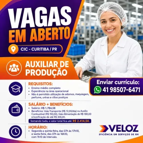 Auxiliar de Produção - CIC