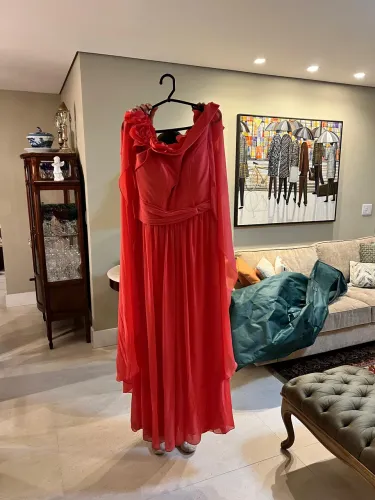 Vestido de Festa Coral - Margareth Carmona