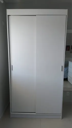 Guarda roupa de correr 2 portas mdf branco