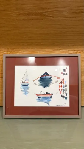 Pintura Aquarela Emoldurada