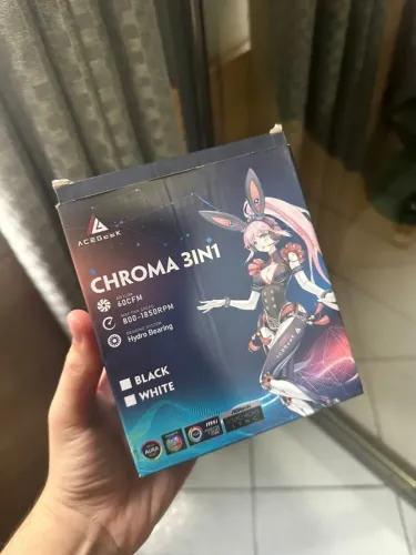 Kit 3x Fans Acegeek CHROMA ARGB 5v 3pin Branco
