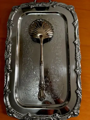 Talher Antigo de Servir espessurado à Prata.