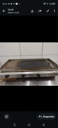 Chapa de hambúrguer inox