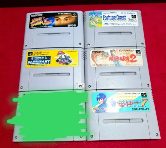 Vendo lote de jogos de super famicom 