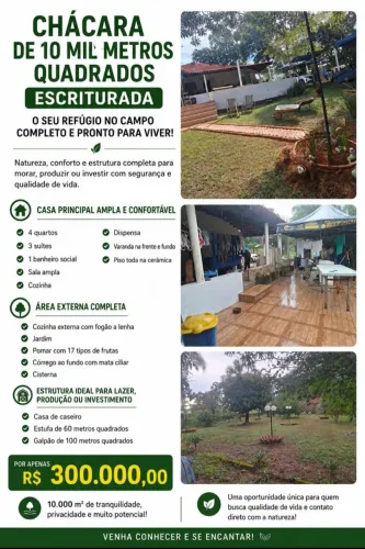 Vendo chácara no entre rios II, município de Padre Bernardo-GO