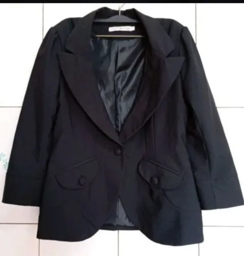 Blazer feminino preto ecole de minaribe tamanho P 