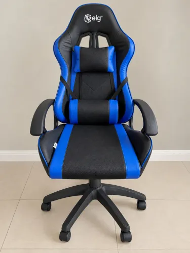 Cadeira Gamer ELG Syrax Preta - Estado de Nova (Apenas 6 meses de uso)