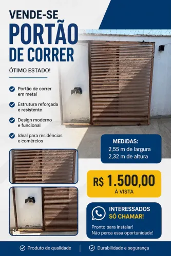 Vende-se portão de garagem