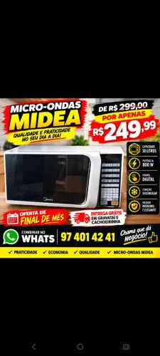 Microondas espelhado 30 litros 
