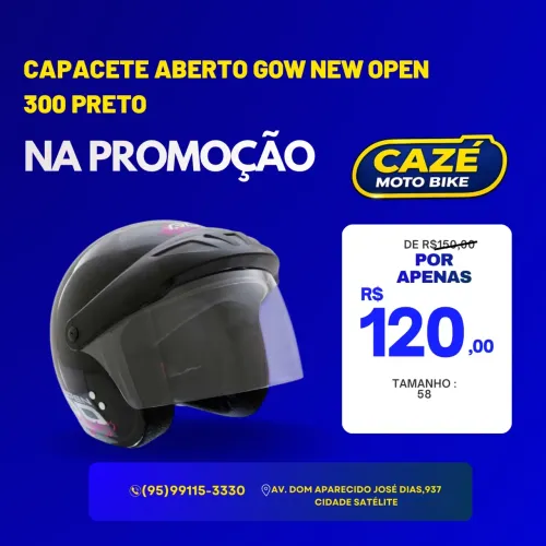 Capacete Interlagos Masculino e Feminino e infantil Viseira Automática Gow Fechado