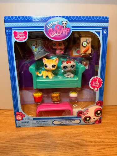 Littlest pet shop short hair e gatinhas ?pack de comida rápida? lacrado importado 