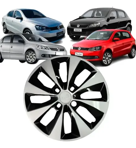 Jogo de Calotas Roda Aro 14 Volkswagen Gol Voyage Saveiro Diamantada