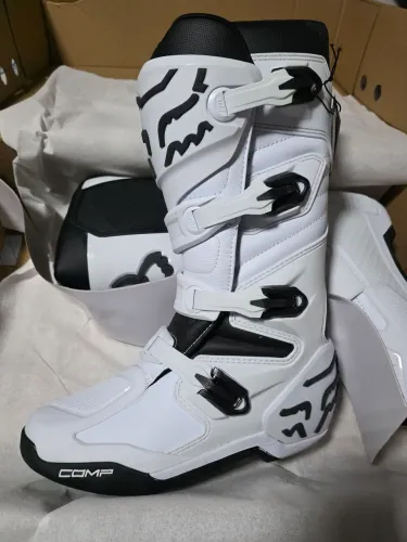 Bota motocross fox branca 45