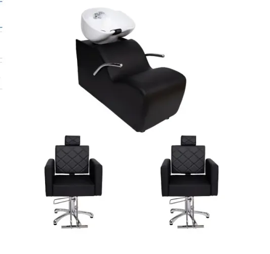 Kit Cabelereiro 1 Lavatório 1 Cadeira Fixa 1 Cadeira Reclinável