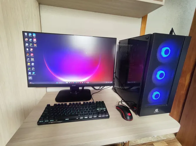 ? PC GAMER COMPLETO À VENDA ?<br><br>? RTX 3050 8GB<br>? Ryzen 5 5600G<br>? 16GB RAM<br>? SSD 1TB