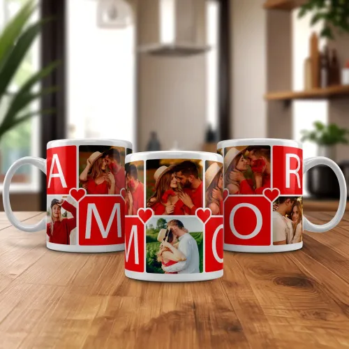 Caneca com a frase amor