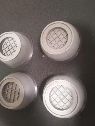 Kit 4 Pés Suporte Anti Vibração Máquina de Lavar | Silicone Antirruído Universal Nivelador