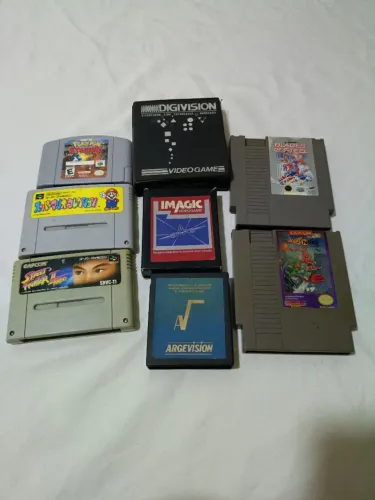 Lote de Cartuchos para Nintendinho, Nintendo 64, Super Famicom e Atari