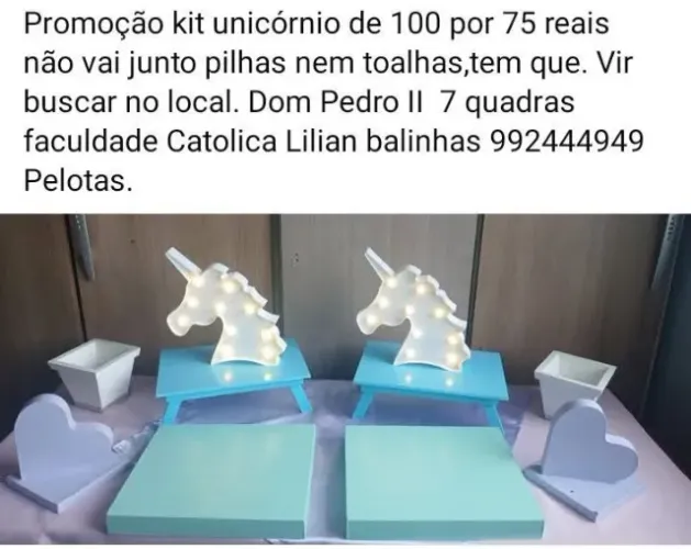 vendo kit unicornio e tambem bandejas para decoraçoes de festa apenas 75 reais