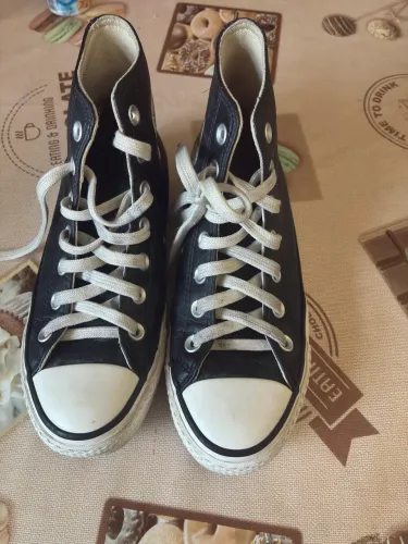 All star de couro cano alto (tamanho 35)