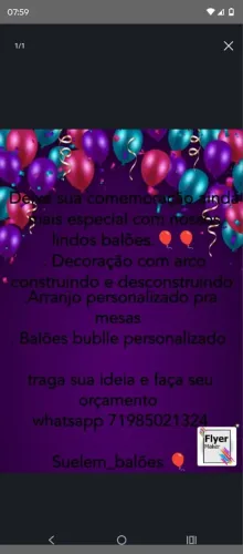 Decoração com balões 
