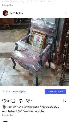 Retrô belém poltrona luis xv