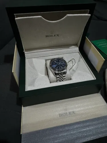 Rolex Datejust 41 Blue Dial Super Clone - Aço 904L - Máquina Calibre 3235