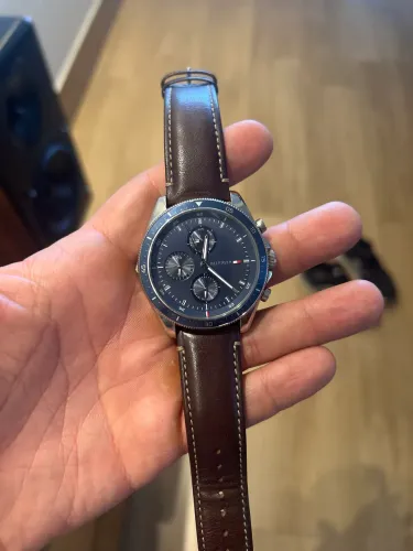 Relógio Tommy Hilfiger Couro Marrom