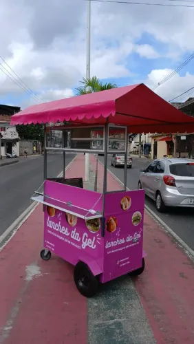 Vende se carrinho de lanche completo com chapa e fogão 
