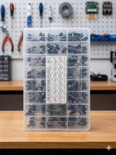 Kit Capacitores Eletrolíticos 500 Peças - 24 Valores (Box-07)