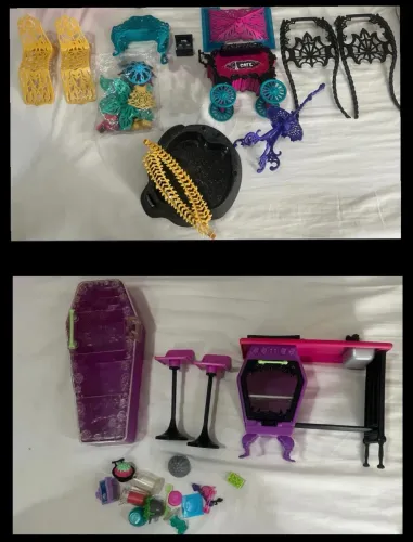 Lote Monster High - Cozinha + Cafeteria e Piscina