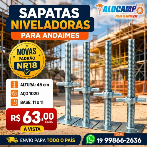 Sapatas niveladores para andaimes