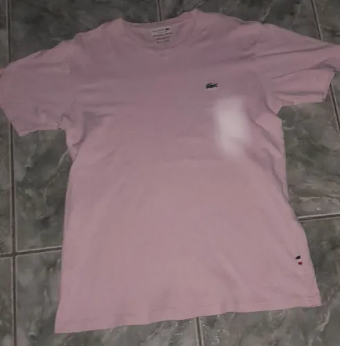 Camiseta da lacoste masculina semi nova rosa