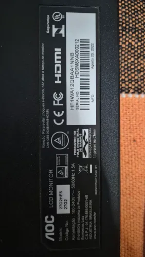 Monitor AOC 27 polegadas (tela quebrada)
