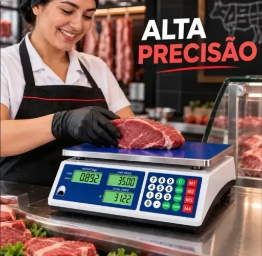 Balança digital 40 kg com bandeja e portátil 