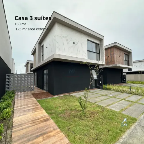 Casa para locação no Condomínio Raveo com 3 suítes e 150 m² + área externa