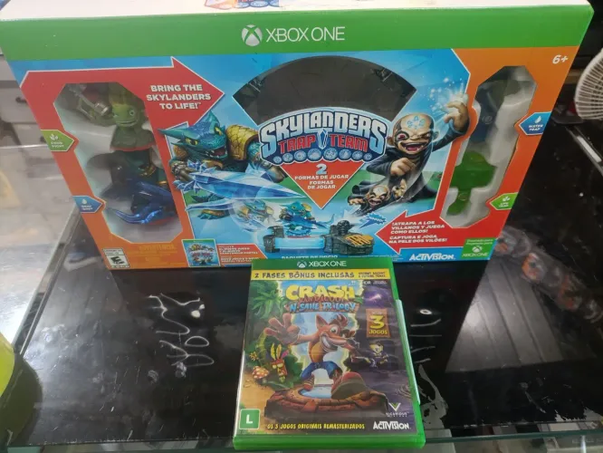 Crash 3 x 1 mais skylander trap team novo lacrado