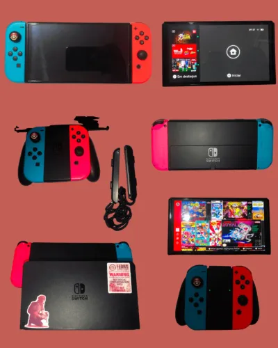 nintendo switch oled 64gb completo com caixa original