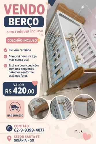 Berço Branco semi novo