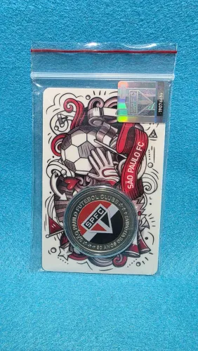 MEDALHA COMEMORATIVA AOS 90 ANOS DO SÃO PAULO FUTEBOL CLUBE<br>FC - CUPRONIQUEL