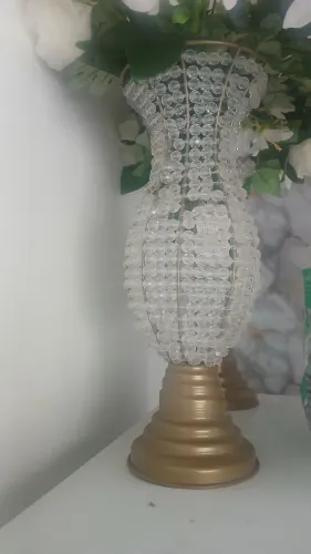 Vasos de decoração bordados a mão