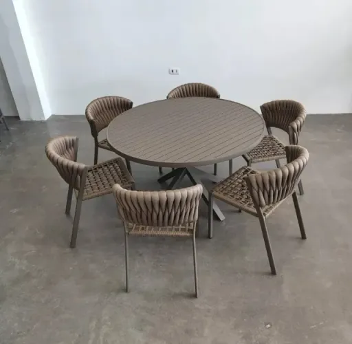 CJ DE MESA EM TRICÔ NÁUTICO