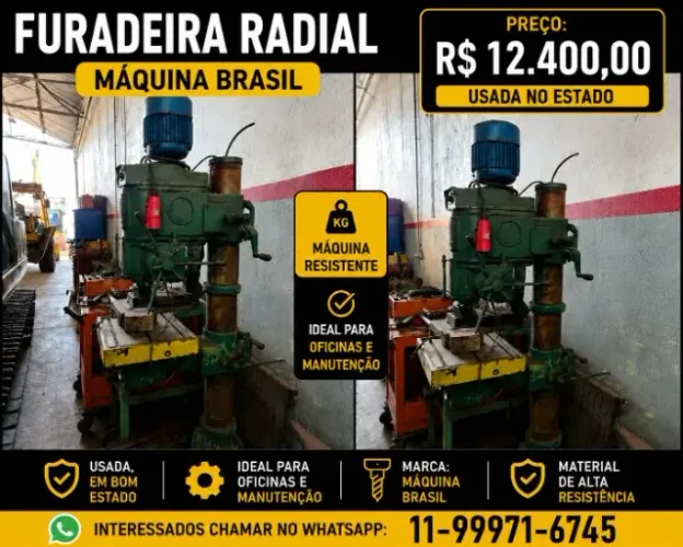 FURADEIRA RADIAL INDUSTRIAL - MÁQUINA BRASIL