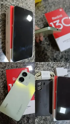 Vendo celular Redmi 13 C memória ram 4 GB, armazenamento 256 GB. Com algumas marcas de uso